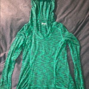 Small Blue & Green Hooded Athletic Tops (NWOT)
